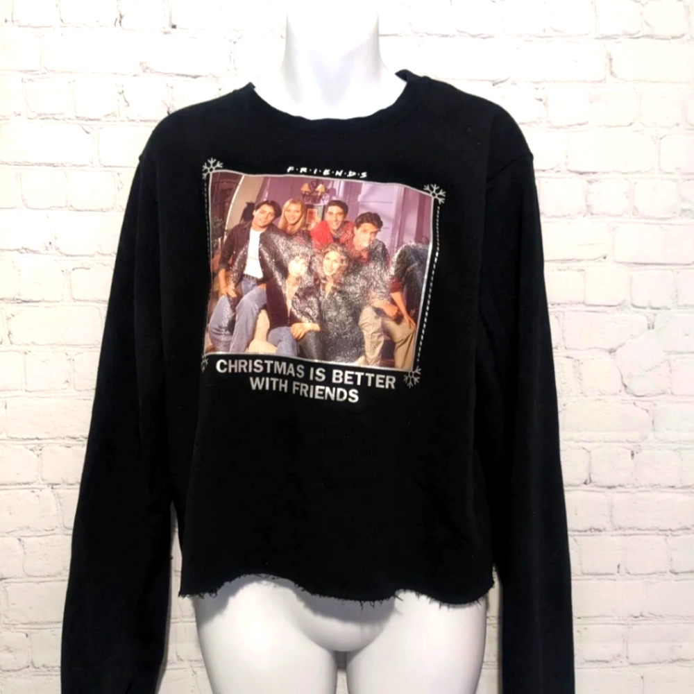 Christmas with Friends Crop Sweatshirt